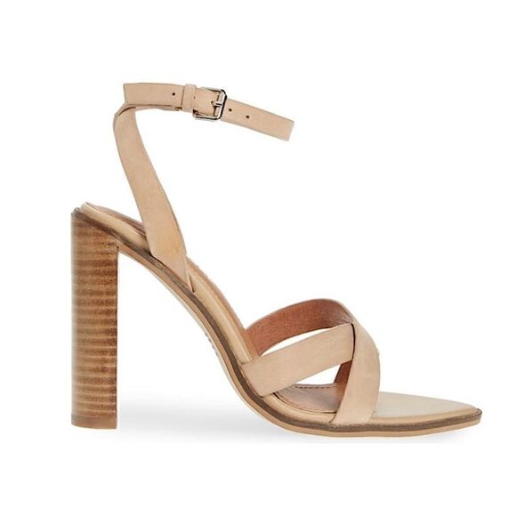 Alias Mae Sonny Leather Block Heel Sandals Natural - Picture 3 of 6